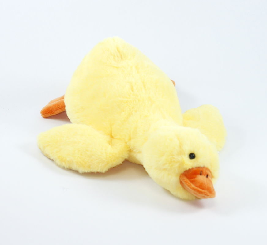  peluche canard jaune orange 30 cm 